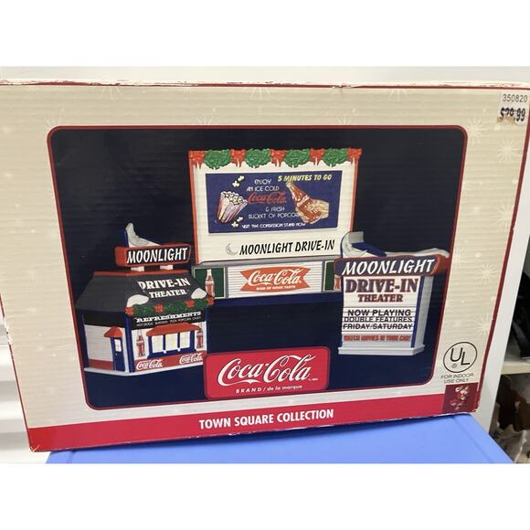 VTG 1990 TOWN SQUARE COLLECTION COCA COLA MOONLIGHT DRIVE-IN THEATER - Picture 11 of 13